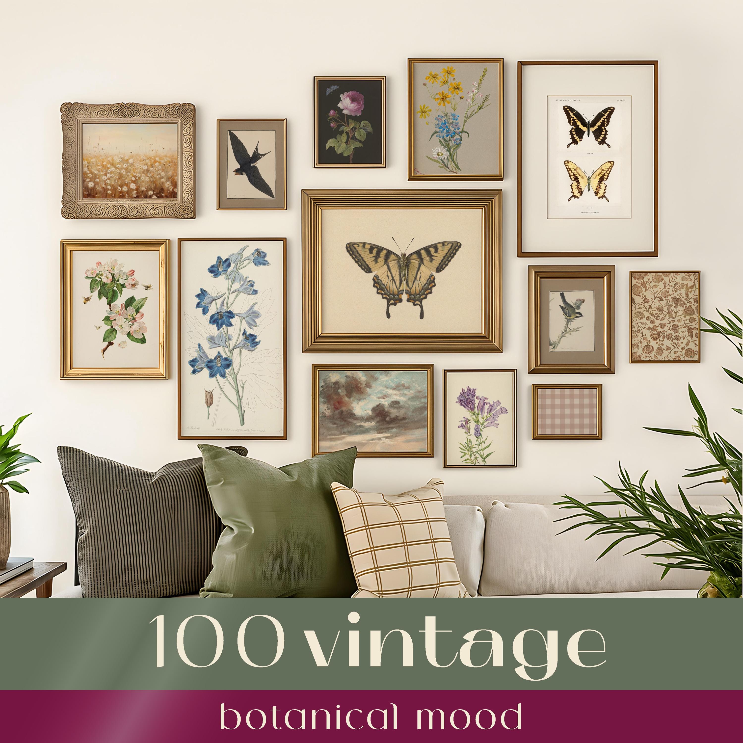 Vintage Botanical Print Set of 100: Farmhouse Gallery Wall Art (digital ...