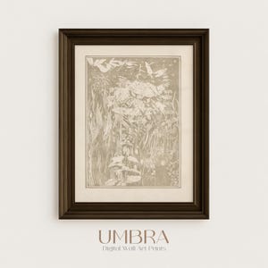 Impresión vintage de mariposas: Ilustración botánica de flores silvestres (descarga digital)