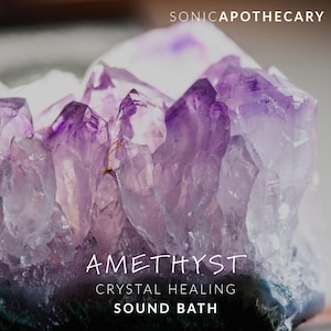 Améthyste Sonic Crystal MP3 | Bol chantant 432 Hz pour une guérison en profondeur, un soulagement du stress et un sommeil paisible | Thérapie sonore de méditation de 5 minutes
