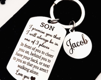 Personalized Son Keychain: Sentimental Gift from Parents