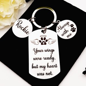 Personalized Pet Memorial Keychain: Custom Dog Loss Keepsake