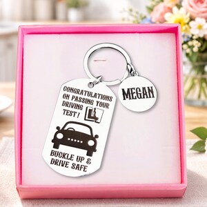 Personalized Driving Test Keychain, New Driver Gift, Stainless Steel Keepsake