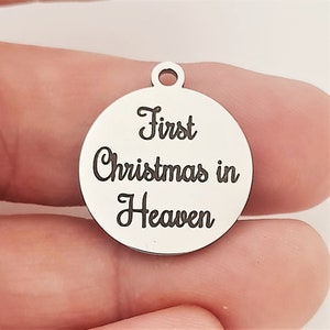 First Christmas in Heaven charms, loss of a loved one, remembrance, Jewellery making, memorial, Craft supplies, Bulk, Packs, supplies, tools
