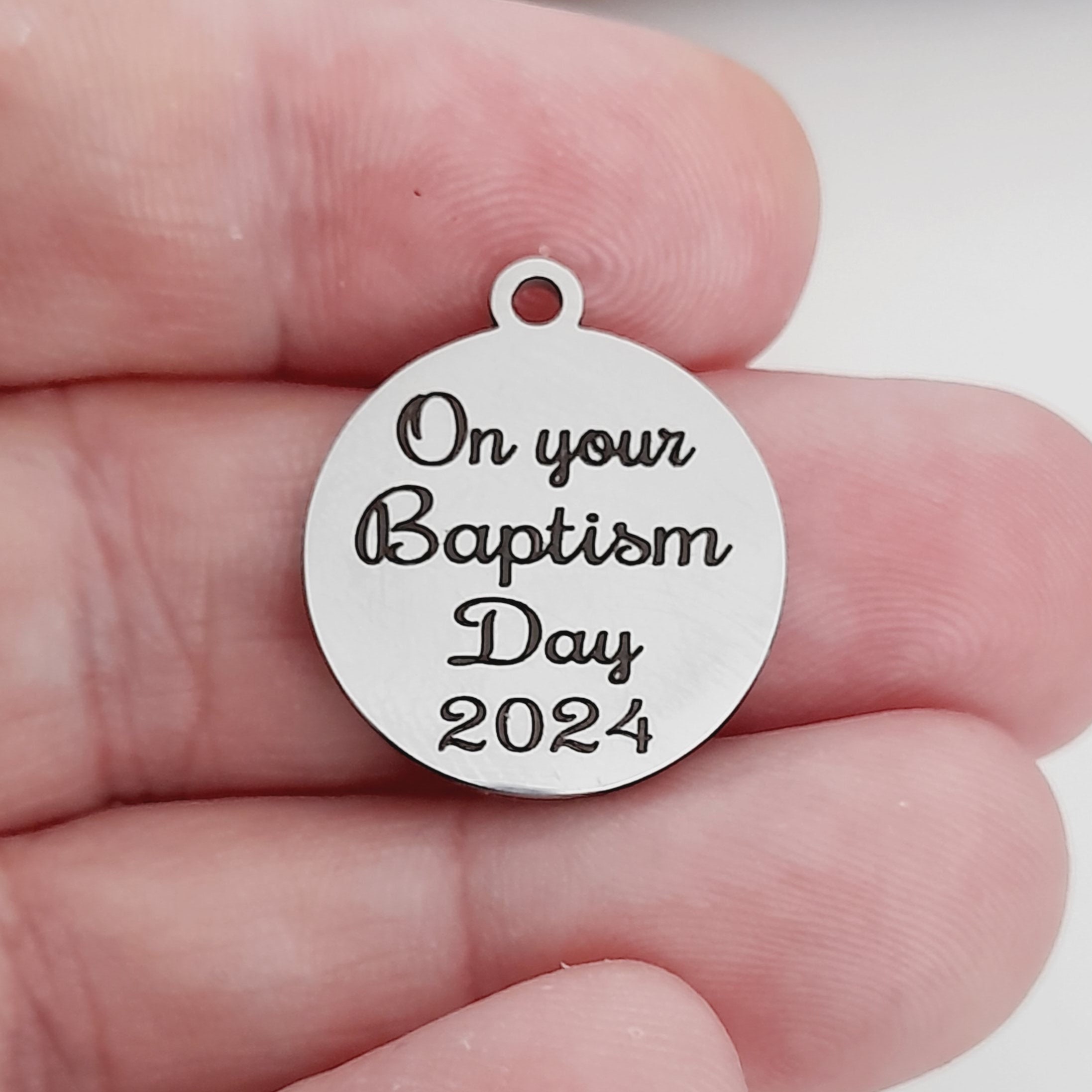 on Your Baptism Day 2024 Charms, Pendant for A Baptism, Religious Various Sizes, Jewellery Making, Crafting Jewelry Supplies, Bulk Pack