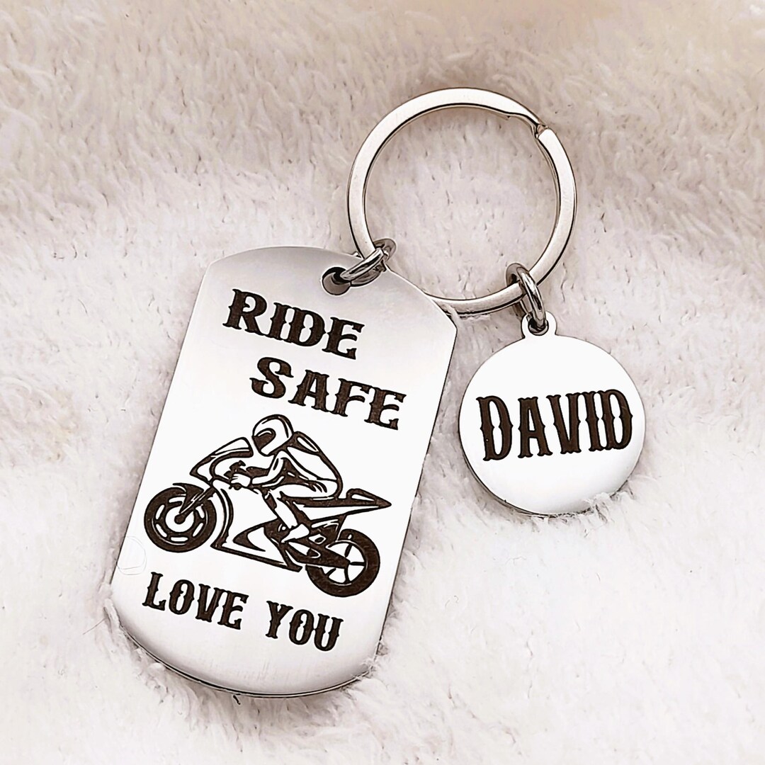 Motorcycle Quotes Keychains Personalised Motorcycle Keychain – Custom Engraved Biker Gift for Him ...