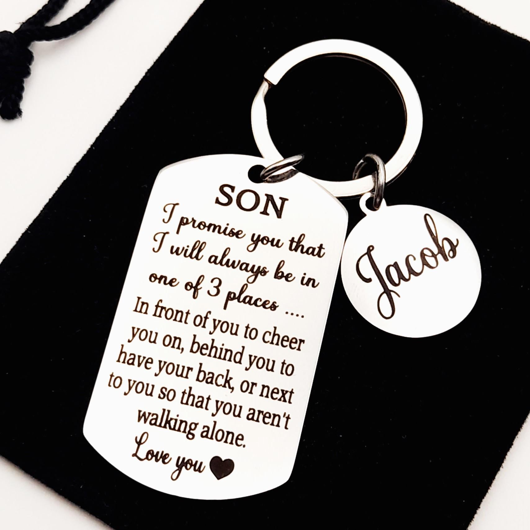 Personalized Son Keychain: Sentimental Gift From Parents - Etsy
