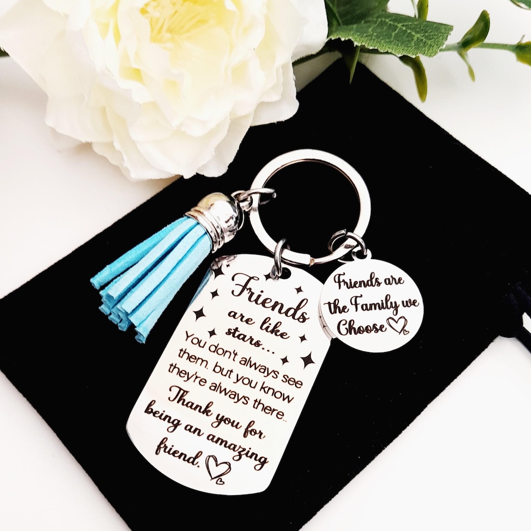 Friendship Keychain: Stainless Steel Keyring With Tassel, Sentimental ...