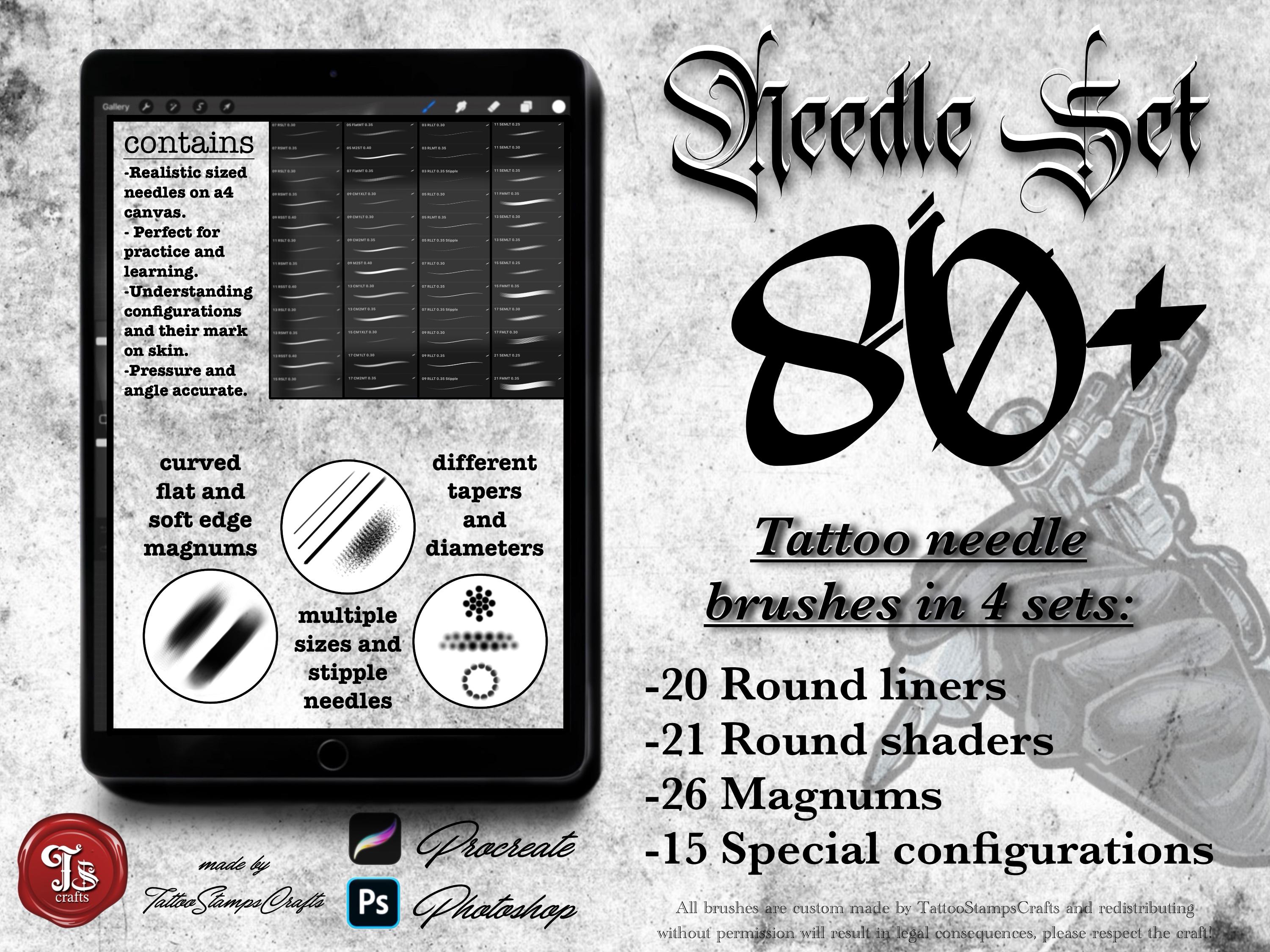 Tattoo needle brush pack