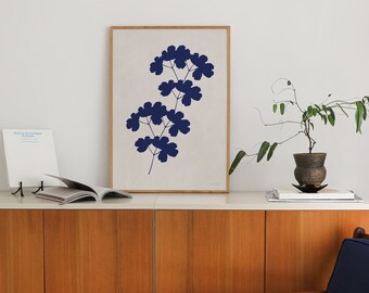 Colored Leafs No 02 · Giclée art print · Abstract minimalist art · Scandi style · Modern art · Living room · Gallery wall