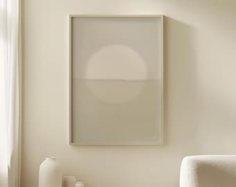 Arte minimalista digital, estampado escandinavo, arte mural relajante, arte imprimible, arte mural con tonos suaves, Japandi, tranquilidad, formas