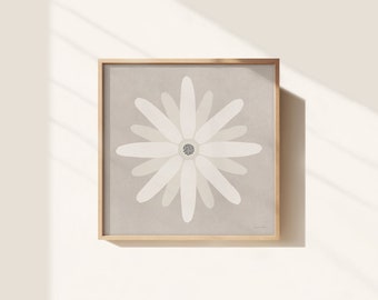 Fleur Pure No 07 · Giclée Art Print · Square · Flower Print · Botanical · Scandinavian Style · Dining Room · Hallway · Minimalist Art