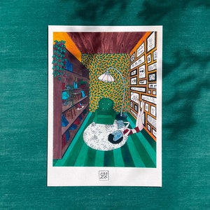 Série Madame numéro 1 - Print - Illustration - Art - Fine art - Décoration - Fait main - Impression aquarelle - A5 - A6 - Carte postale