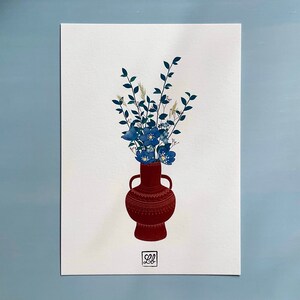 Série Fleurs numéro 6 - Illustration - Print - Art - Fine art - Décoration - Fait main - Impression - A5 - A6 - Carte
