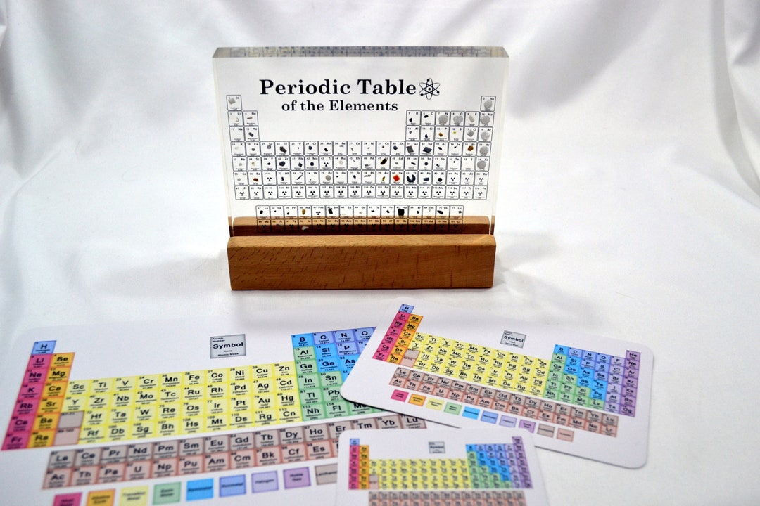 Real Periodic Table of Elements Encased in Resin With 83 REAL - Etsy