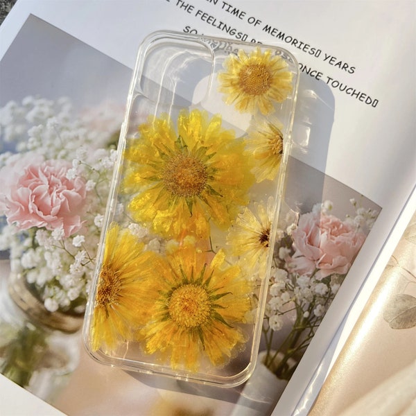 Dried Flower Phone Case Handmade Floral Case iPhone 11 12 13 14 Pro Max Phone Case iPhone 13 12 mini Case