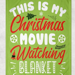 Christmas movie watching blanket personalized with name Hallmark movie blanket Fleece blanket cozy warm blanket best Christmas gift for her