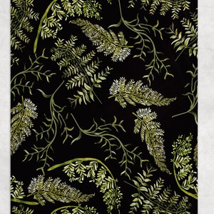 Ferns Fleece Blanket | Cottagecore Blanket | Nature Lover Gift | Forestcore Blanket Throw | Forest Blanket | Nature Bedding Blanket