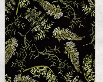 Ferns Fleece Blanket | Cottagecore Blanket | Nature Lover Gift | Forestcore Blanket Throw | Forest Blanket | Nature Bedding Blanket