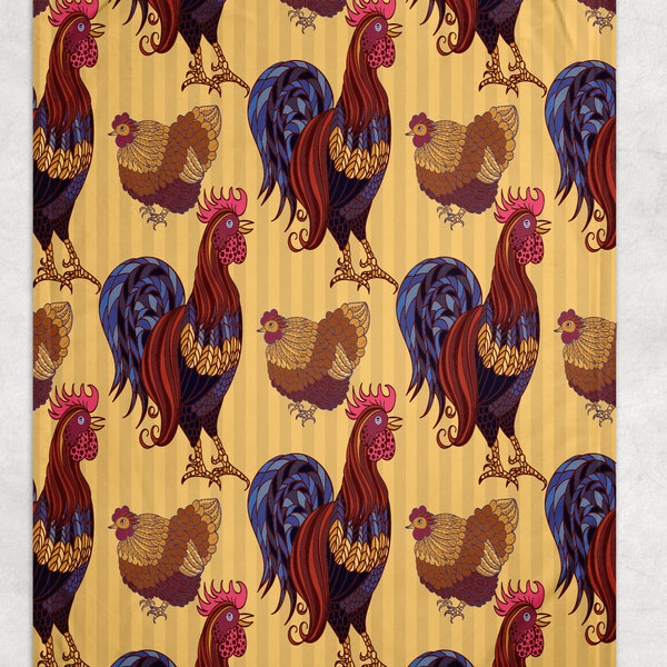 Personalized Chicken Blanket, Chicken Fleece Blanket, Farm Chicken Blanket, Baby Blanket, Farm Animal Blanket, Newborn Blanket