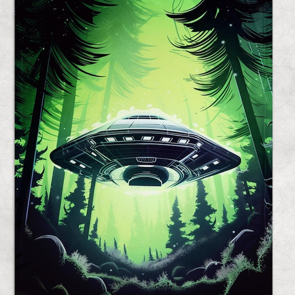 UFO Blanket / Spaceship Throw Blanket / UFO Fleece Blanket / Aliens  Blanket