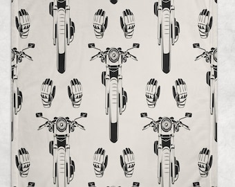 Personalized Motocross Minky Blanket - Fleece - Motorcycle Blanket - Dirt Bike Blanket - Motocross Baby Blanket