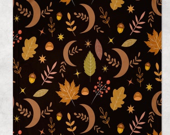Pagan Festival /  Fleece Blanket / Pentacle Moons & Nature