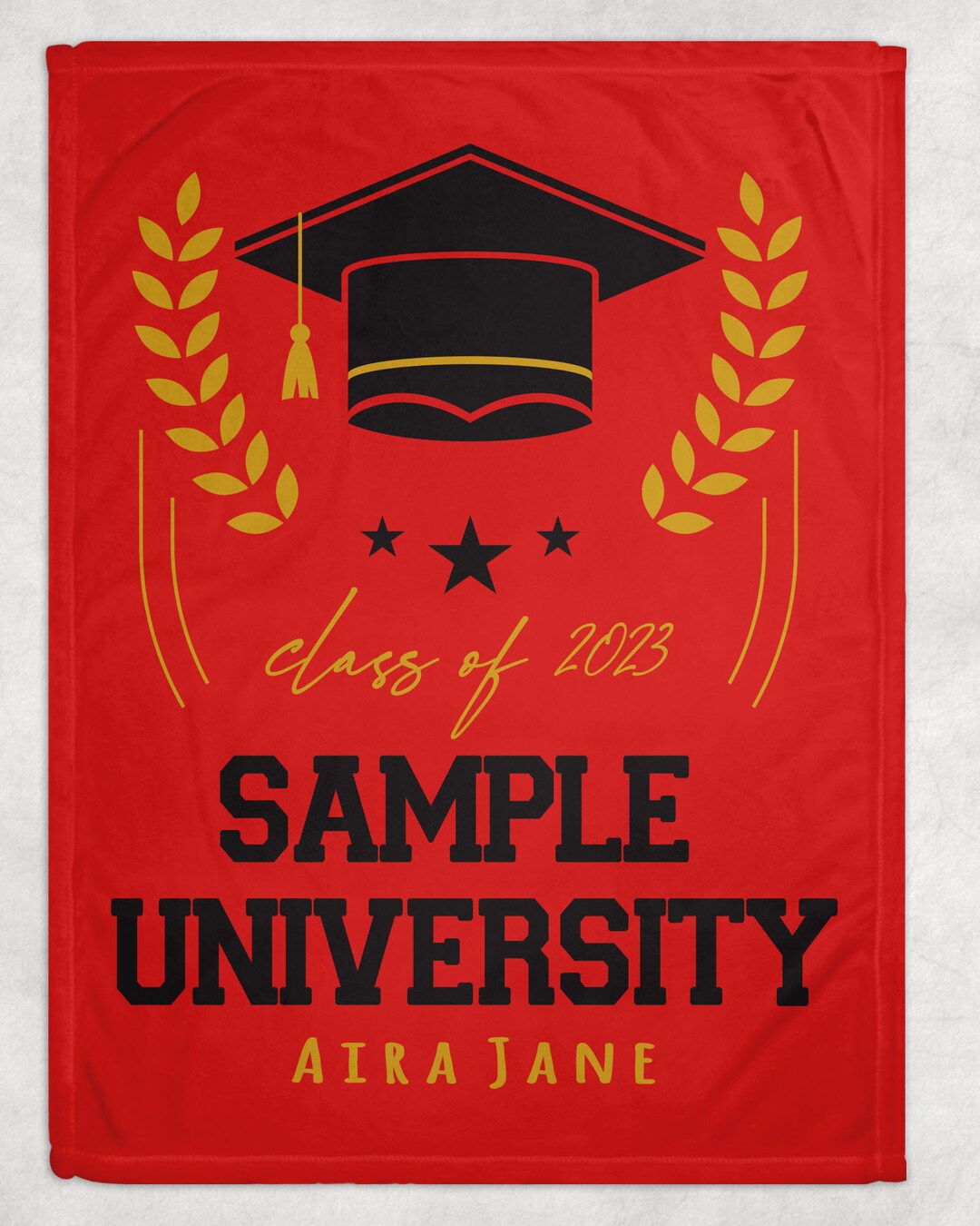 School Memories Personalized Graduation Blanket, Personalized Fleece