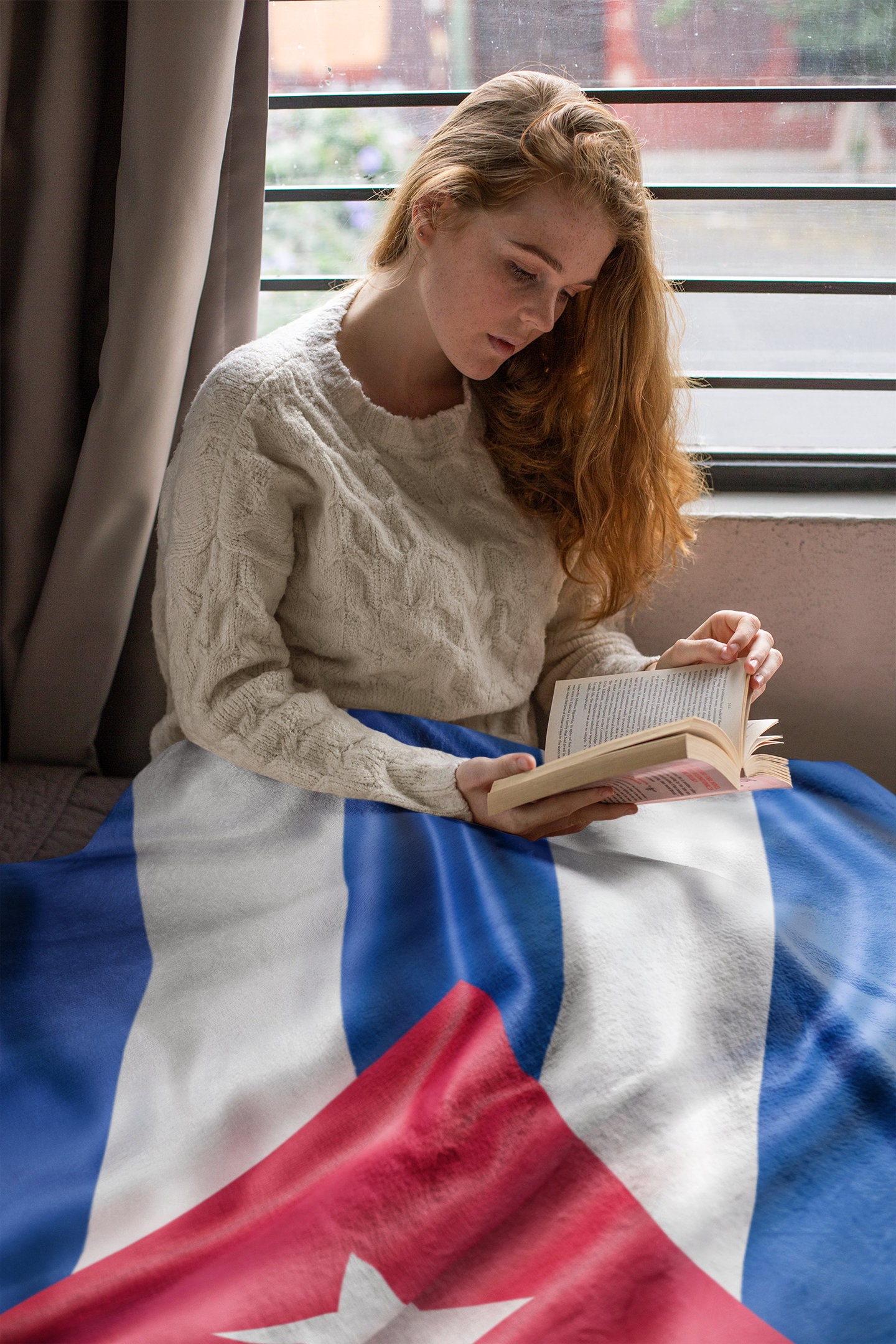 Puerto Rico Taino Symbols Fleece Blanket, Mink Fleece Blanket, Puerto