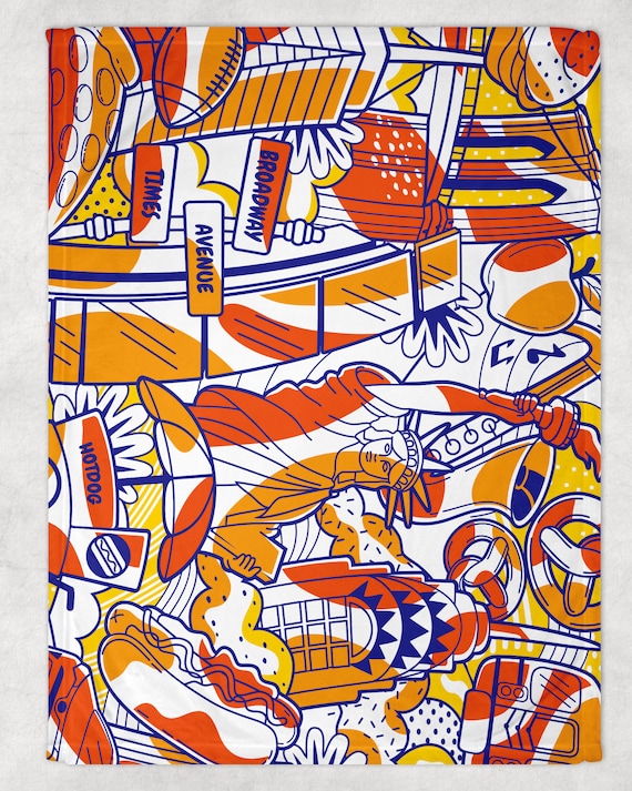 New York Fleece Throw Blanket  - Cozy Gifts - New York City Print