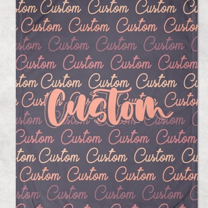 Blankets Personalized, Custom Blanket with Name, Name Blanket for Adults, Throw Blanket, Anniversary Gift, Honeymoon Gift, Gifts for Her