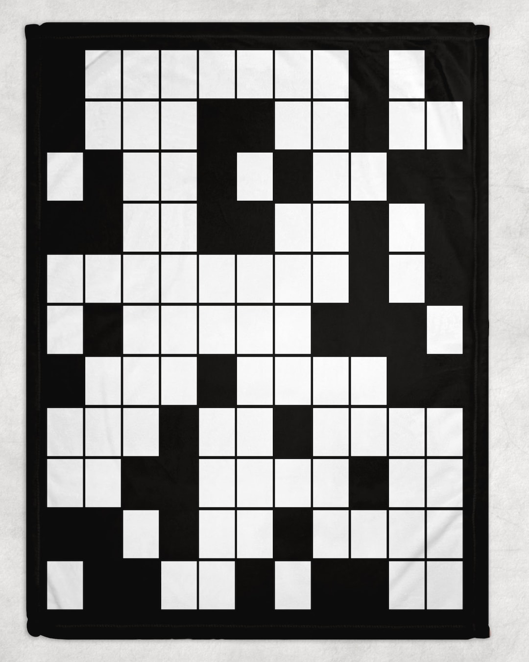 Personalized Crossword Puzzle Blanket Custom Crossword Game Etsy