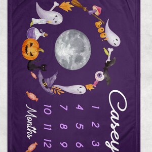 Personalized baby milestone blanket, Wizard baby monthly growth blanket, Wizard  milestones mat, Magic school Baby shower gift