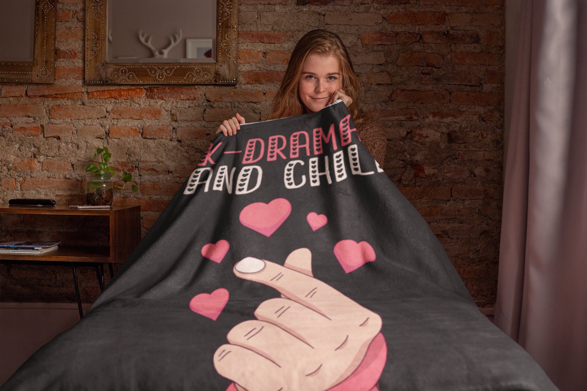 Kdramas Blanket, Korean Dramas Throw, Kawaii Home Decor, Gift for Movie Lovers, Christmas