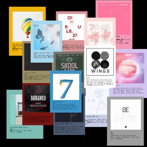 BTS Album Prints (Set of 16)