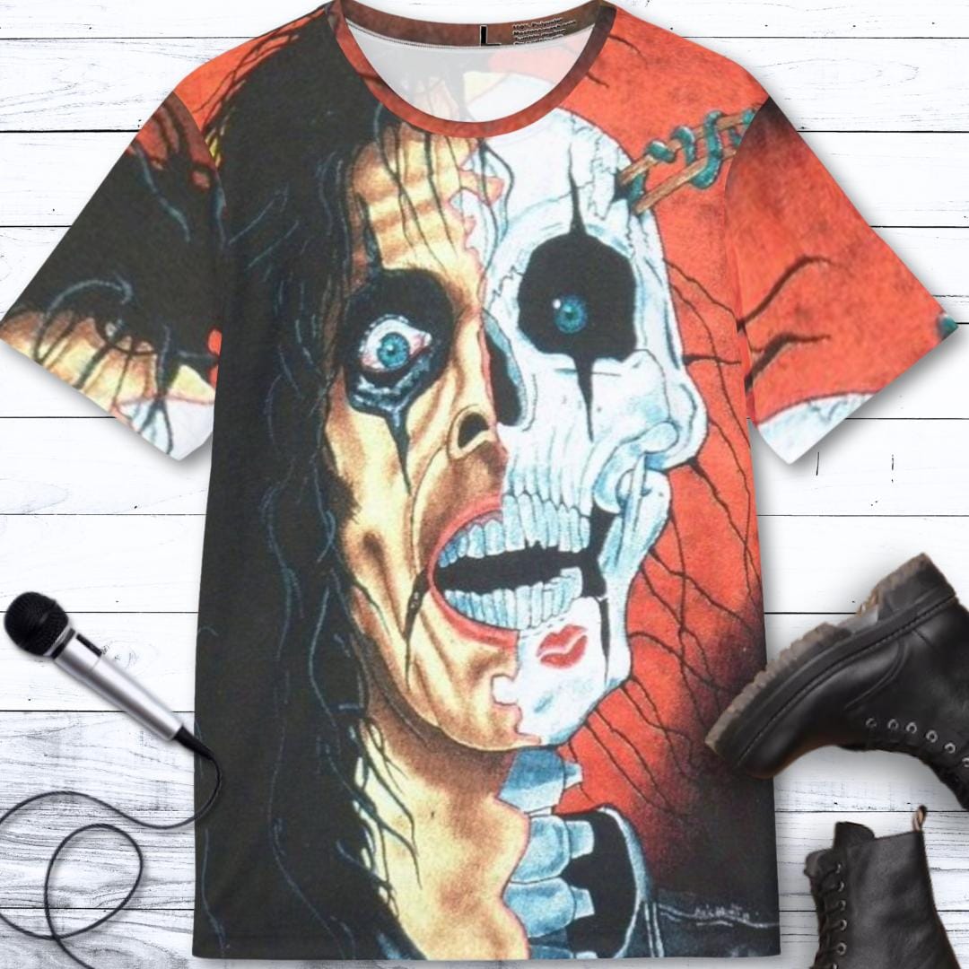 アリス クーパーの象徴的なトラッシュ アルバム ルック レトロ