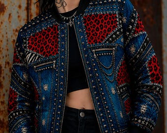 Neon Color Blocking Unisex Bomber Jacket - Etsy