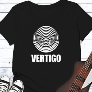 Vertigo Records Logo T-Shirt  Classic 70s Vinyl Label Tee  Black Unisex Rock Shirt