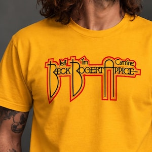 Beck Bogert & Appice T-Shirt | 70s Hard Rock Vintage Style Tee | Jeff Beck Tim Bogert Carmine Appice