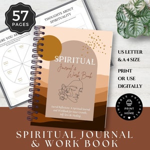 Spiritual Journal, Shadow Work Book, Manifestation Journal, Crystal Planner, Digital Download, 2123