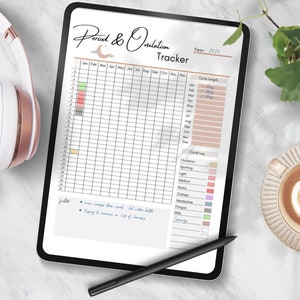 Period Tracker, Ovulation Tracker, Menstruation Journal, Goodnotes, Planner Page, Printable PDF, Digital Download