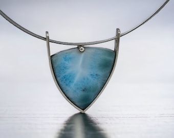 Larimar pendant made of 925 silver