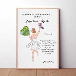Regalo in denaro personalizzato per la cresima, buono per ragazza, donna, fidanzata, figlia, idea regalo semplice, download immediato