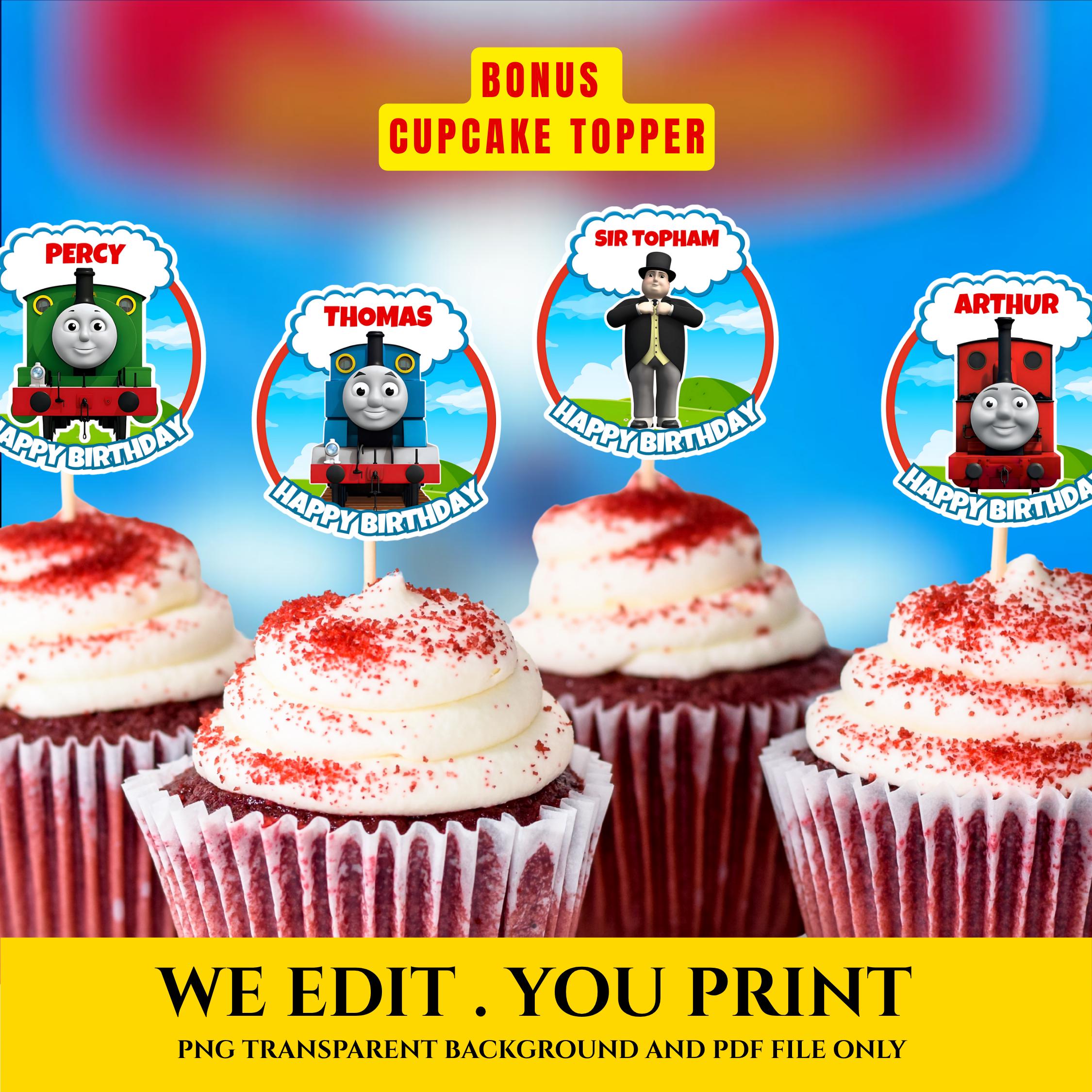 Topper Gool Topos De Cupcake Thomas O Trem Para Impressao Gratis Trem Decorativo