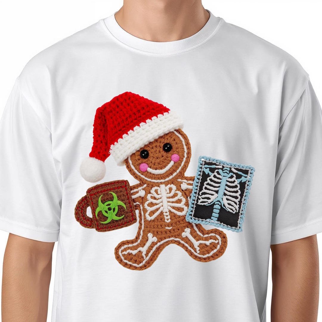 Funny Gingerbread Xray Png Svg, Skeleton Christmas Ornament, Radiology ...