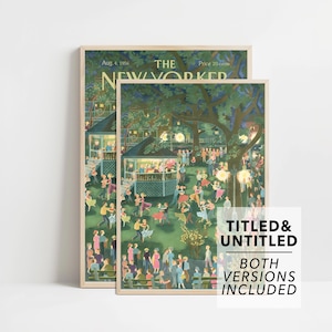 Impresión de portada de la revista The New Yorker, edición del 4 de agosto de 1956. Póster de The New Yorker. Arte de pared imprimible de moda. Regalo para ella. Impresiones digitales TNY149.