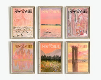 New Yorker Download Pink New Yorker Magazine Vintage The New Yorker Print Set New Yorker Poster New Yorker Cover Art The New Yorker Digital