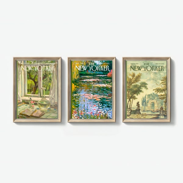 New Yorker Download Green New Yorker Magazine Vintage The New Yorker Print Set New Yorker Poster New Yorker Cover Art The New Yorker Digital