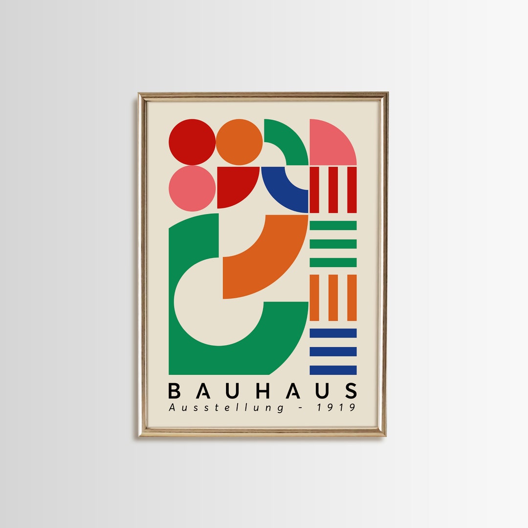 Bauhaus Poster Bauhaus Print Vintage Poster Mid Century - Etsy