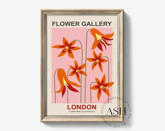 Vintage Flower Digital Print · Flower Gallery Wall Decor · Aesthetic Flower Poster · Trendy Flower Wall Art · PRINTABLE Digital Download