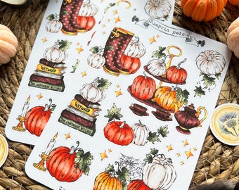 Pumpkin Patch Sticker Sheet Magic Sticker Bullet Journal Sticker Planner Sticker Scrapbooking Sticker Halloween Sticker Witchcraft Stickers